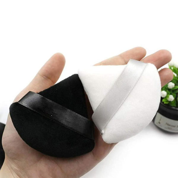 2 Pack Soft Cotton Makeup Puffs Mini Face Makeup Sponge Face Triangle Powder Puff