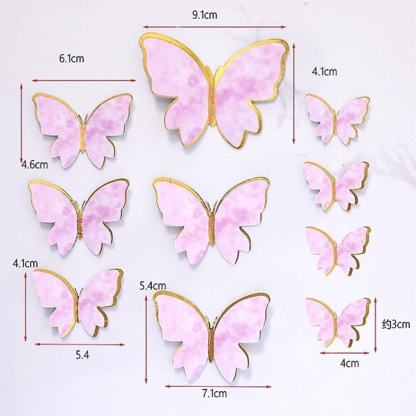 Butterfly Cake Toppers Happy Birthday Cake Cupcake Toppers Wedding Birthday Party Cake Decorations A07 Clear