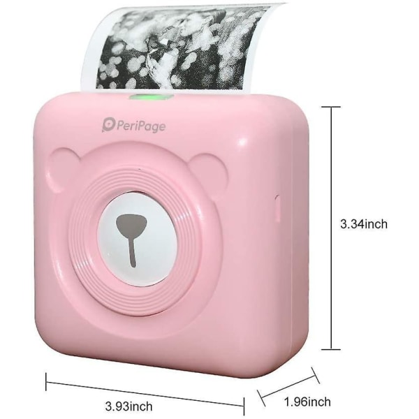 Mini Printer, Wireless Thermal Label Printer, Sticky Note Receipt, Suitable For Android Ios Smart Phone Windows, With 6+1 Printing Paper Roll