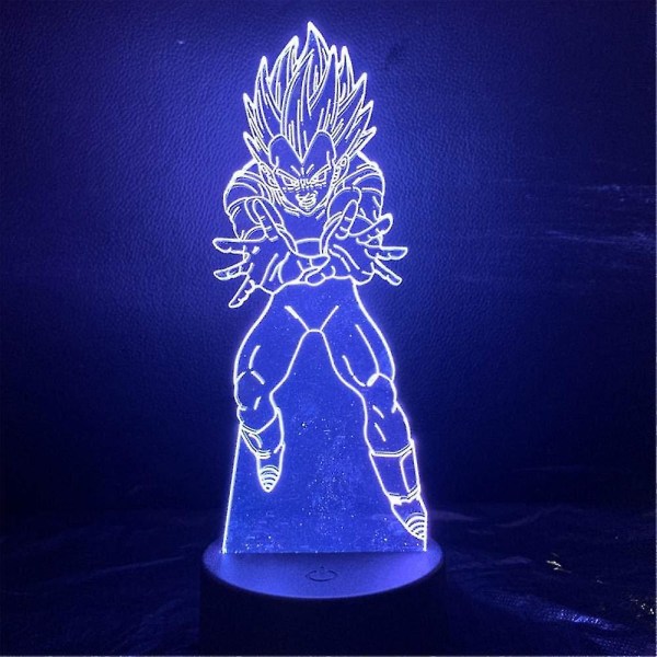 Kids Gift Anime Dragon Ball  Kakarotto Son Goku Night Light Touch Sensor Bedroom 3d Illusion Night Light Ledanime Lamp Colorful Remote Control Night L