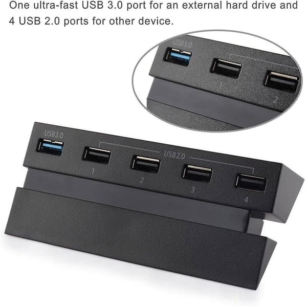 5-port USB Hub til PS4 Højhastigheds Oplader Controller Splitter Udvidelsesadapter