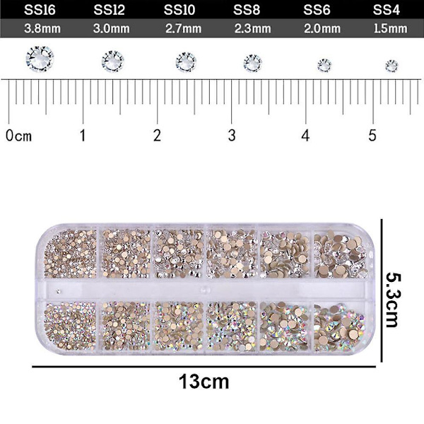 Flat Back Gems Crystal Rhinestones,for Nails Eye Makeup Rhinestones