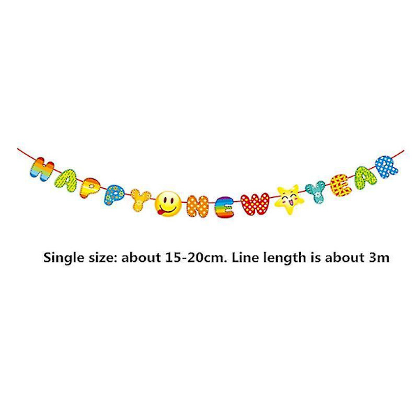 3/4/5 Pieces Christmas Banners Flags Paper Hanging Bunting Garl 3 3PCS