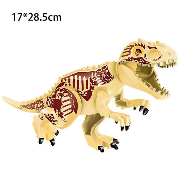Jurassic Dinosaur World Series Building Blocks Triceratops  Big Figures|blocks Beige tyrannosaurus