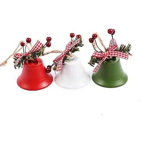 6 Pcs Metal Christmas Bells Tree Ornaments Christmas Pendant