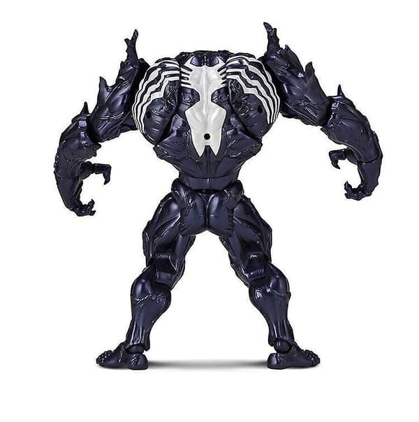 Anime Brukt Svart Venom Dukke Modell Leker Monteringstil Modell (16cm) Red