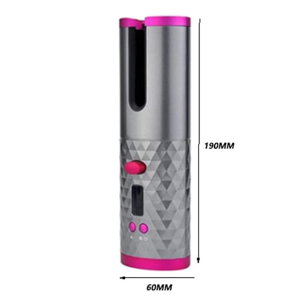 Curling Iron Lcd Display Usb Rechargeable Portable Cordless Automatic Hair Curler Styling Tools For Salon Pink