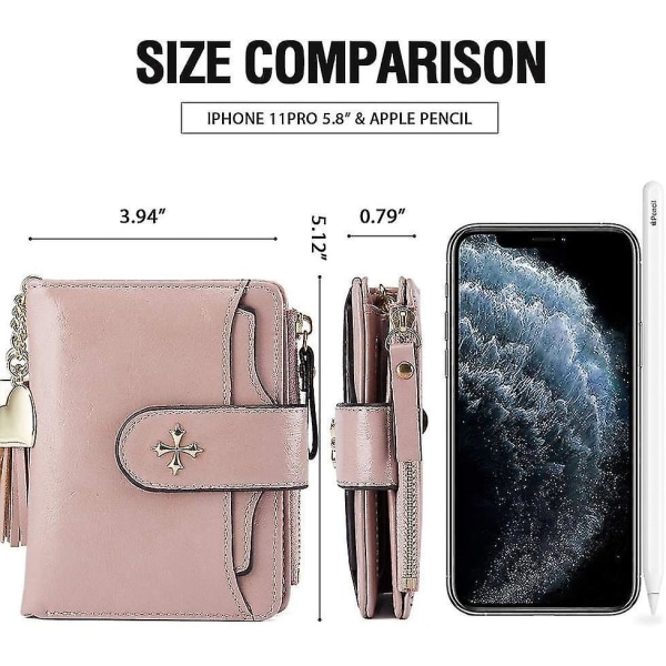 Womens Wallet Rfid Blocking Genuine Leather Wallets For Women With Id Window Gift