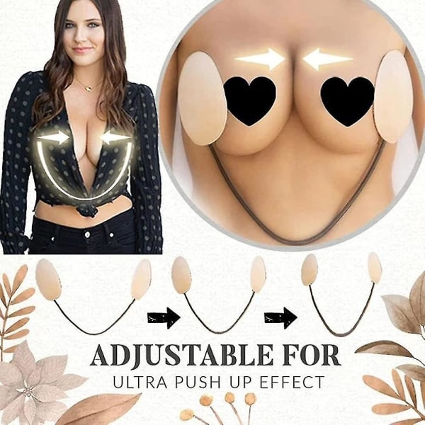 Womens Deep Push-up Frontless Bra Kit beige