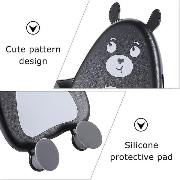 1pc Car Phone Bracket Air Outlet On-board Phone Holder Bear Shape Bracket