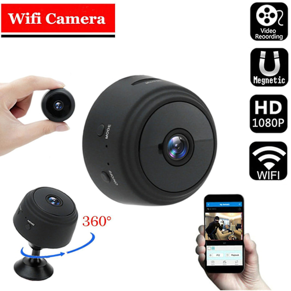 128gb A9 Mini Camera High-definition 1080p Wireless Wifi Smart Home Surveillance Ip Camera Support Night Vision & Motion Detection