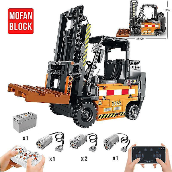 Technical Remote Control Electric Forklift Building Blocks App Rc Cars Engineering Vehicle Bricks Educational Toys For Childrenwithout Original Box