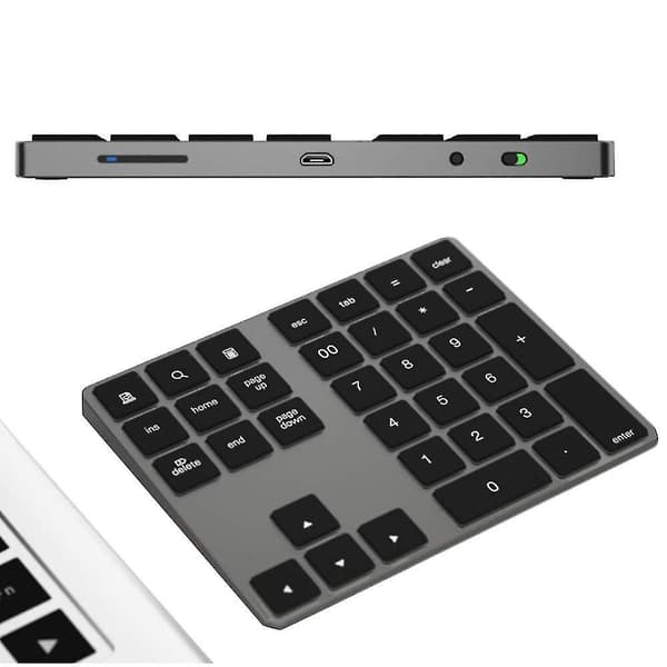 Bluetooth Numeric Keypad With Multiple Shortcuts 34-keys Number Pad Wireless Portable Slim Number Pad
