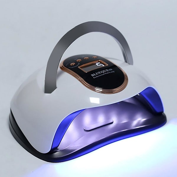 Led Uv Nail Lamp Professional Automatic Two Hands Space, 4 Timer For Nail Light Gel Polish Dryer Removable Base & Portable Handle