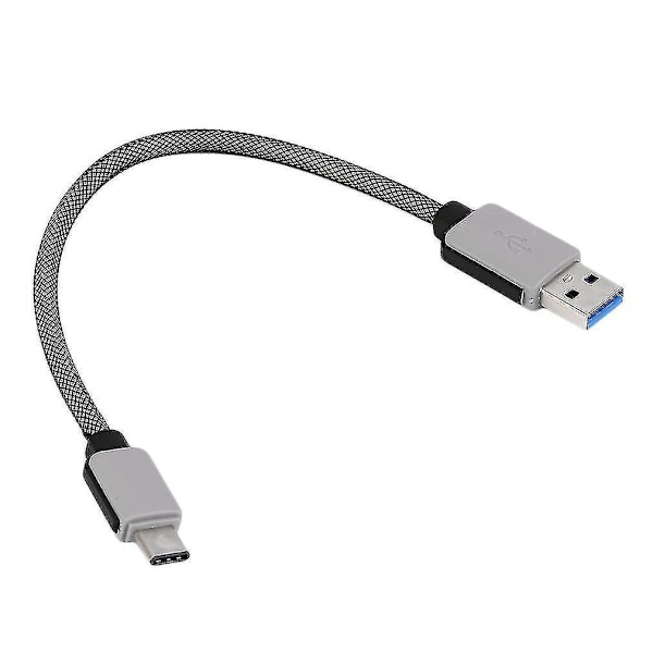 0,2 m Flettet USB 3.1 til USB Type-C USB Data Synkroniserings- og Opladningskabel til Telefon