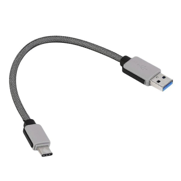 0.2m Flettet USB 3.1 til USB Type-C USB Data Synkroniserings- og Ladekabel for Telefon