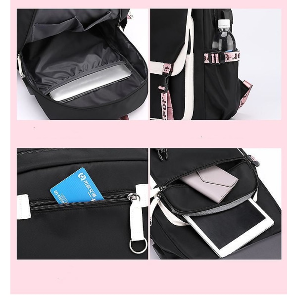 Bts Backpack Cute Usb Charging School Bag yellow