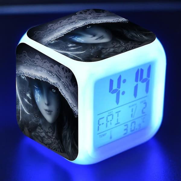 Vorallme Antikk Ring, Eldre Ring, Eldon Ring LED Lysende Vekkerklokke-stil 17