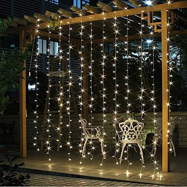 Gardinlys 300 LED Bryllupsfest Jul USB 3x3m
