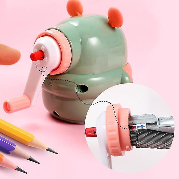 Children's Hand-crank Pencil Sharpener Cartoon Manual Pencil Sharpener School A