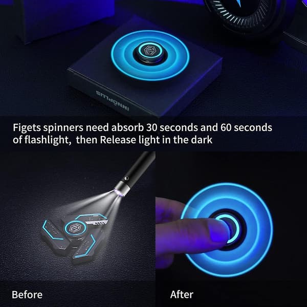 Fidget Spinnerit, Metalliset Sormihyrrät Valoefektillä 2