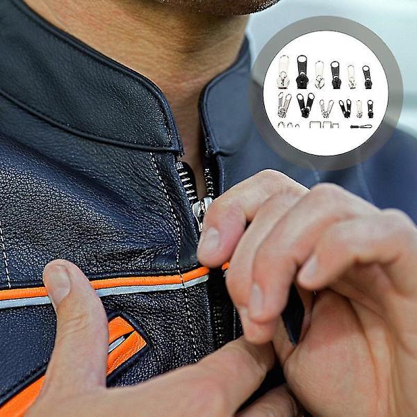 194pcs Zipper Replacement Kit Alloy Zipper Sliders And Stops For Clothing Repair