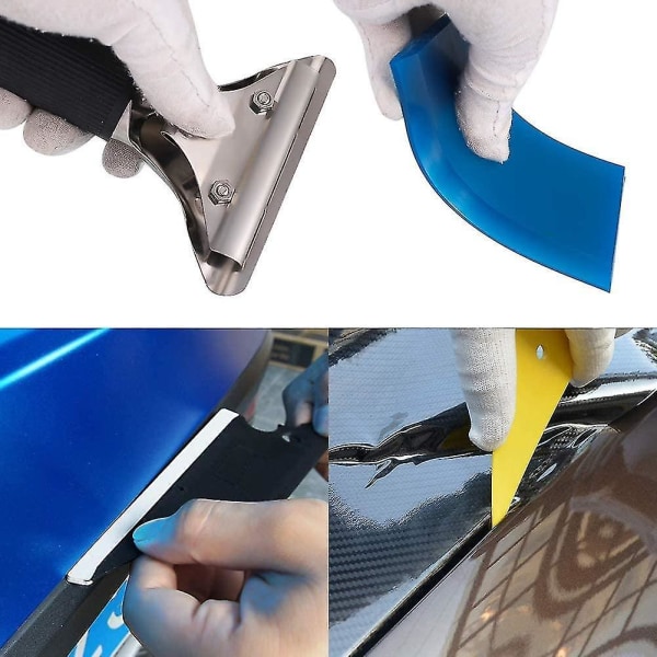 Window Tint Tools Kit, 9 Pcs Protective Film Car Vinyl Wrapping Tint Installing Tool Including Window Squeegee,scraper And Blades1set