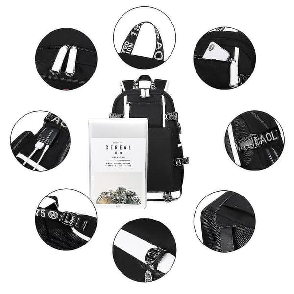 Jurassic Student Backpack Game Peripheral Anime Student Backpack Youth Travel Outdoor Backpack
