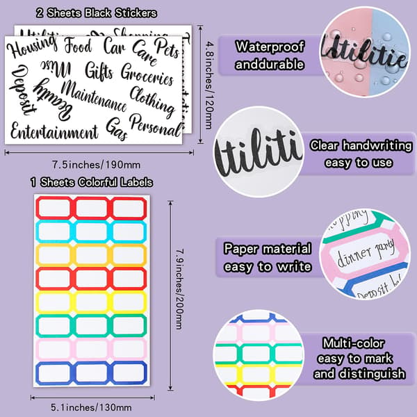 A6 Budget Binder,macaron Budget Binder With 12 Clear Zippered Pockets-budgeting Money Envelopes Saving Organizer,envelope System With Self-adhesive La