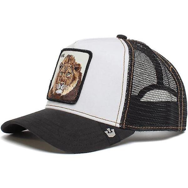 Panter Mesh Caps Sommer Baseball Caps Trucker Caps Løve Hvit