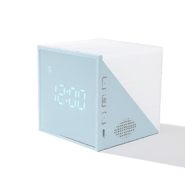 Magic Cube Led Alarm Clock Night Light Touch Sensor Lamp With Voice Control Pink