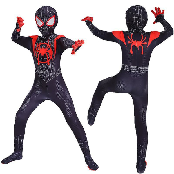 Kids Boys Spiderman Cosplay Suit Miles Morales Spider Man Costume Zentai Bodysuit Superhero Jumpsuit Adult-170cm