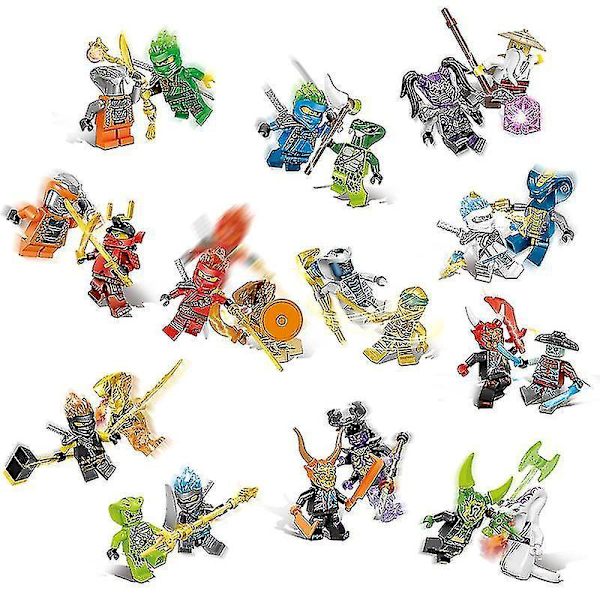 Laiqiankua Set Of 24 Pcs Ninjago Mini Figures Kai Jay Sensei Wu Master  Building Blocks Toys c059 | Fyndiq