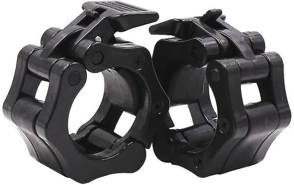 Weight Bar Collars, Locking 2 Inch Barbell Clamps black