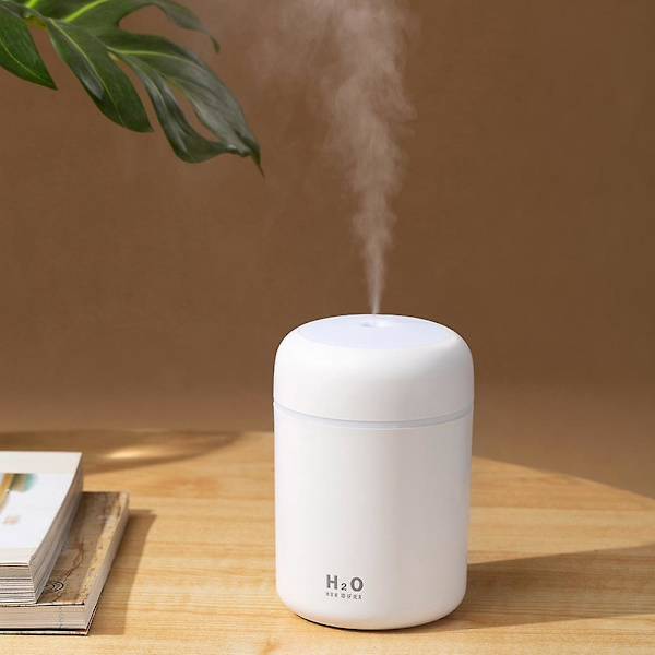 Bærbar 300ml Luftfukter USB Ultralyd Dazzle Cup Aroma Diffuser Cool Mist Maker Luftrenser White A