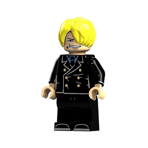 14 Pieces Of One Piece Lu Fei Nami Aisi White Beard Sabo Chi Dog Cap Assembled Building Block Miniature Toys
