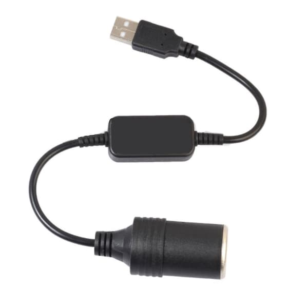 USB-port til 12V bil cigarettænder hun-konverter adapterledning