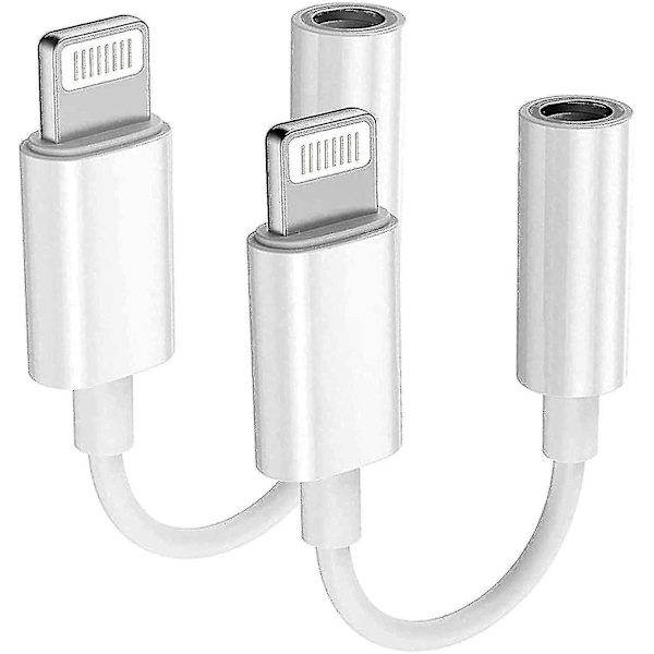 2 kpl - Apple Lightning - 3,5 mm kuulokeliitäntäadapteri