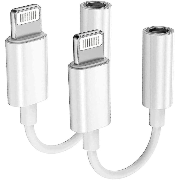 2 Pack-apple Lightning To 3.5 Mm Headphone Jack Adapter Connector