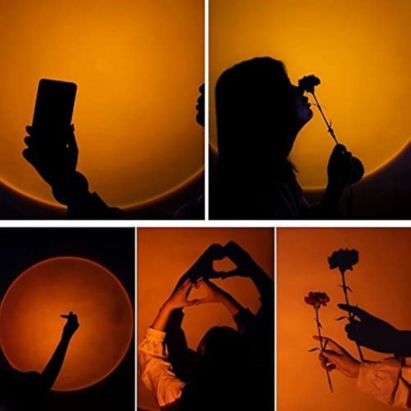 180 Degree Rotation Sunset Lamp,romantic Visual Sunset Projection Lamp,with Usb color 1