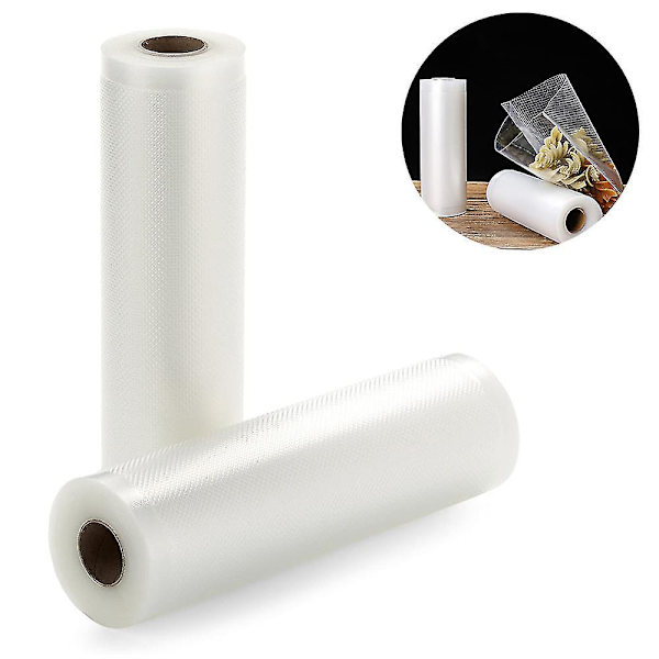 2pcs Thickened Food Preservation Texture Vacuum Bag Roll Embossed 30x500cm