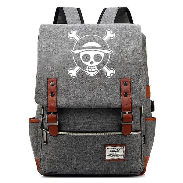 One Piece Luffy White Beard Luo Junior Student Schoolbag USB Color-3