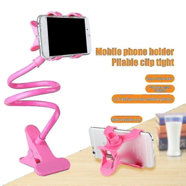 Lazy Mobiltelefonholder Fleksibel Arm Klemme Skrivebord Mobiltelefonbrakett Skrivebord Telefon Klemmeholder