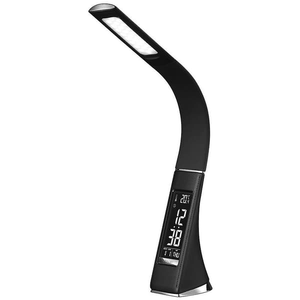 Led Office Leather Multifunctional Table Lamp, Creative Eye Protection Touch Decompatible Withmation Folding Lamp Black