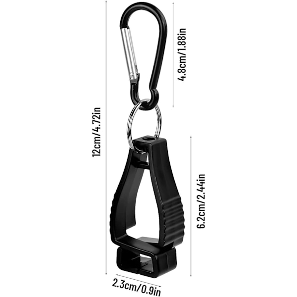 4 Stk. Handskeklips Holder Skridsikker Arbejdshandske Klips Holder Handskeklips Med Karabinhage Klemme Sikkerheds Arbejdsbeskyttelse Klips Til Nøgle Hjelm Håndklæde, Sort