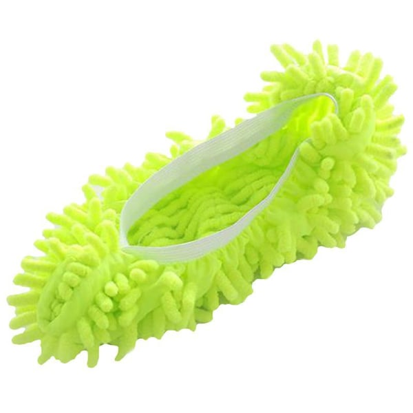 Cleaning Mop Slippers Shoes Cover Soft Reusable Foot Sock Green