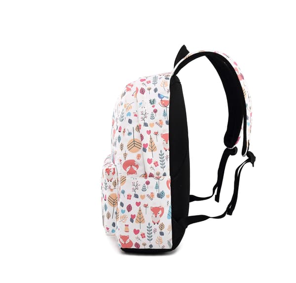 Waterproof Leisure Student Backpack Cute Pattern School Book Bag For Girls Fox