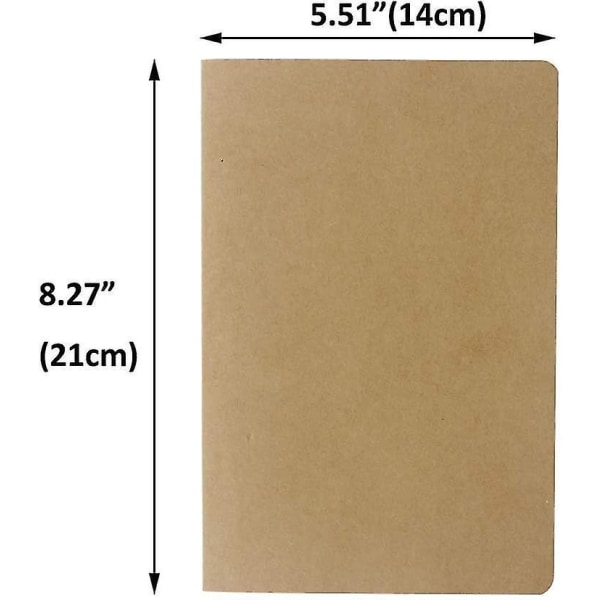 5 Pack Journal Notebook Blank Sketch Notebooks For Travelers, Students, Office - Diary Notebook Subject Notebook 8.2 x 5.5 inch 5pack blank