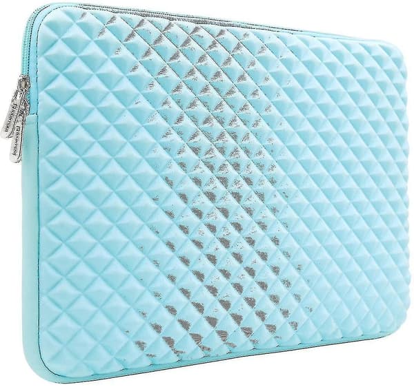 Laptop Sleeve Diamond Foam Watershock Resistant Protective Computer Case Cover Carrying Bag Blue 15.6inch