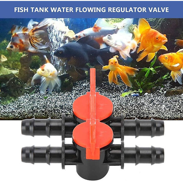 2 stk. Kontraventil, Akvarievandstrømsregulator Ventil Slange Rørventil Rørforbindelse Til Akvarium (14 mm)